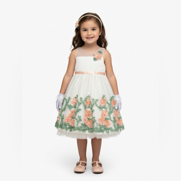 American Princess Other - American Princess Ivory Satin & Tulle Flower Girl Dress